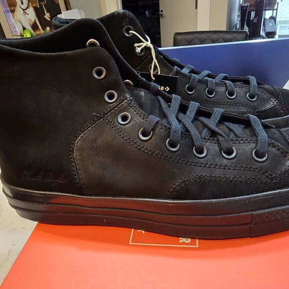 Converse Chuck Taylor 70 Marquis Hi Suede Triple BLACK A09441C Shoe Mens Sz 10 - Picture 1 of 12